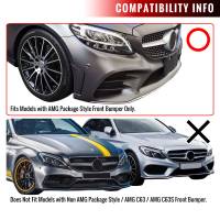 Spec'D Tuning Products - Spec-D 2019-2021 Mercedes Benz W205 C Class Glossy Black Polypropylene 3PC Bumper Lip - Image 5