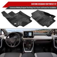 Spec'D Tuning Products - Spec-D 2019-2022 Toyota RAV4 3PC All Weather Black TPE Floor Mats - Image 1