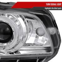 Spec'D Tuning Products - Spec-D 2010-2014 Ford Mustang Dual Halo Projector Headlights (Chrome Housing/Clear Lens) - Image 1