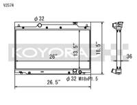 Koyorad Cooling Systems - Koyo V Series Aluminum Radiator 02-05 Honda Civic 2.0L I4 (MT) - Image 2