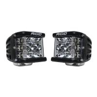 RIGID D-SS PRO Side Shooter, Flood Optic, Surface Mount, Black Housing, Pair