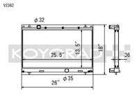 Koyorad Cooling Systems - Koyo V Series Aluminum Radiator 03-05 Dodge SRT-4 2.4L I4 (MT) - Image 2