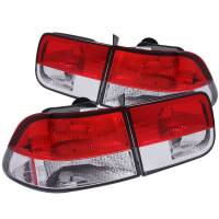 ANZO Headlights, Tail Lights and More  - ANZO 1996-2000 Honda Civic Taillights Red/Clear - Image 1