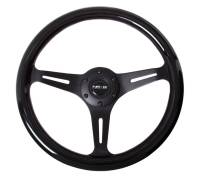 NRG Innovations - NRG Innovations Classic Wood Grain Steering Wheel (350mm) Black Paint Grip w/Black 3-Spoke Center - Image 1