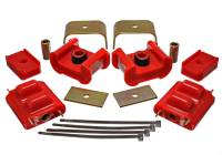 Energy Suspension - Energy Suspension 73-84 K5 Blazer 4WD Fullsize Red Complete Motor&Trans Mount Set Zinc Finish - Image 1