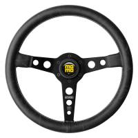 Momo - Momo Prototip Heritage Steering Wheel 350 mm - Black Leather/White Stitch/Black Spokes - Image 1