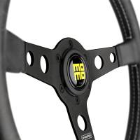 Momo - Momo Prototip Heritage Steering Wheel 350 mm - Black Leather/White Stitch/Black Spokes - Image 2