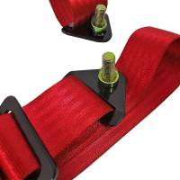 Spec'D Tuning Products - Spec-D Universal Red 4 Point Racing Seat Belt Buckle Safety Harness - Image 6