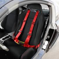 Spec'D Tuning Products - Spec-D Universal Red 4 Point Racing Seat Belt Buckle Safety Harness - Image 7