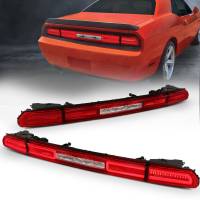 ANZO Headlights, Tail Lights and More  - ANZO 08-10 Dodge Challenger LED Taillights - Red/Clear w/Sequential Turn Signal - Image 1