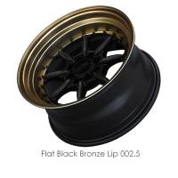 XXR Wheels - XXR Wheel Rim 002.5 16X8 4x100/4x114.3 ET0 73.1CB Flat Black / Bronze Lip - Image 2