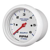 AutoMeter - AutoMeter Marine White Ultra-Lite Gauge 3-3/8in Tachometer 6K RPM - Image 2