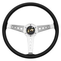 Momo - Momo California Steering Wheel 360 mm - Black Leather/White Stitch/Pol Spokes - Image 3