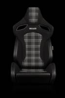 BRAUM RACING SEATS & MORE - BRAUM Racing Orue S Series Sport Seats - Grey Plaid Fabric - Pair - Image 1