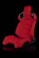 BRAUM RACING SEATS & MORE - BRAUM Racing Alpha X Series Sport Seats - Red Polo Fabric (Black Stitching) - Pair - Image 2