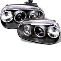 Spyder Auto - Spyder Volkswagen Golf IV 99-05 Projector Headlights LED Halo Black High H1 Low H1 PRO-YD-VG99-BK - Image 1