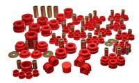 Energy Suspension 02-09 Nissan 350Z / 03-07 Infiniti G35 Coupe Red Hyper-Flex Master Bushing Set