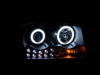 ANZO Headlights, Tail Lights and More  - ANZO 2005-2010 Chrysler 300 Projector Headlights w/ Halo Black (Does Not Fit S Models) - Image 2