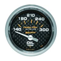 AutoMeter - AutoMeter Carbon Fiber 52mm 140-300 Deg F Electronic Oil Temperature Gauge - Image 1