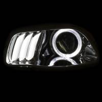 ANZO Headlights, Tail Lights and More  - ANZO 2014-2016 Jeep Cherokee Projector Headlights Chrome clear w/ white and Red - Image 2