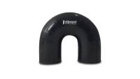 Vibrant Performance 4 Ply Reinforced Silicone Elbow Connector - 1.75in ID x 5.50in Leg 180 Deg Elbow (BLACK) - Image 1