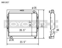 Koyorad Cooling Systems - Koyo HH Series Aluminum Radiator 84-95 Toyota Pickup 2.4L I4 (MT) - Image 2