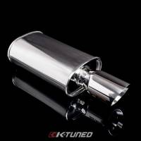 K-Tuned Universal Muffler - Brushed Finish - Long (22') - 2.5' Inlet - Image 1