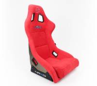 NRG Innovations - NRG Innovations FRP Bucket Seat ULTRA Edition - Large (Red Alcantara/Gold Glitter Back) - Image 2