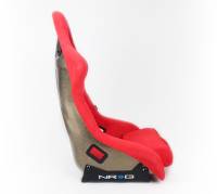 NRG Innovations - NRG Innovations FRP Bucket Seat ULTRA Edition - Large (Red Alcantara/Gold Glitter Back) - Image 3