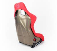 NRG Innovations - NRG Innovations FRP Bucket Seat ULTRA Edition - Large (Red Alcantara/Gold Glitter Back) - Image 4