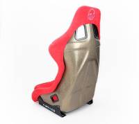 NRG Innovations - NRG Innovations FRP Bucket Seat ULTRA Edition - Large (Red Alcantara/Gold Glitter Back) - Image 6