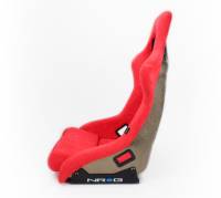 NRG Innovations - NRG Innovations FRP Bucket Seat ULTRA Edition - Large (Red Alcantara/Gold Glitter Back) - Image 7