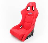 NRG Innovations - NRG Innovations FRP Bucket Seat ULTRA Edition - Large (Red Alcantara/Gold Glitter Back) - Image 8