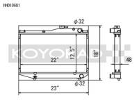 Koyorad Cooling Systems - Koyo HH Series Aluminum Radiator 84-87 Toyota Corolla 1.6L I4 (MT) - Image 2