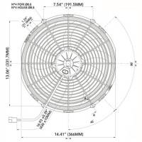 SPAL - SPAL High Performance Fans: VA08-AP71/LL-53A * 14"C/12V - Image 2