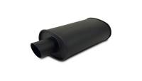 Vibrant Performance StreetPower FLAT BLACK Oval Muffler with Single 4in Outlet - 4in inlet I.D. - Image 1