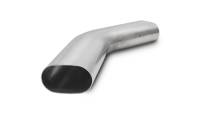 Vibrant Performance 3.5in Oval (Nominal Size) T304 SS 45 deg Mandrel Bend 6in x 6in leg lengths - Image 1