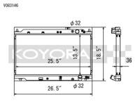 Koyorad Cooling Systems - Koyo V Series Aluminum Radiator 94-01 Acura Integra 1.8L I4 (MT) - Image 2