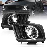 ANZO Headlights, Tail Lights and More  - ANZO 2005-2009 Ford Mustang Crystal Headlights w/ Halo Black (CCFL) - Image 2