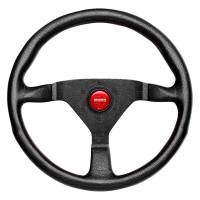 Momo - Momo Montecarlo Steering Wheel 320 mm - Black Leather/Red Stitch/Black Spokes - Image 1