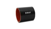 Vibrant Performance 4 Ply Reinforced Silicone Straight Hose Coupling - 3in I.D. x 3in long (BLACK)