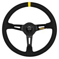 Momo - Momo MOD08 Steering Wheel 350 mm -  Black Suede/Black Spokes/1 Stripe - Image 1