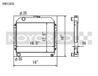 Koyorad Cooling Systems - Koyo Hyper V Series Aluminum Radiator 71-74 Toyota Corolla 1.6L I4 (MT) - Image 2