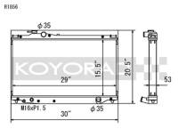 Koyorad Cooling Systems - Koyo R Series Aluminum Radiator 93-98 Toyota Supra 3.0L I6 TURBO (MT) - Image 2