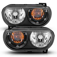 ANZO Headlights, Tail Lights and More  - ANZO 2008-2014 Dodge Challenger Crystal Headlights Black - Image 2