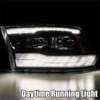 AlphaRex - AlphaRex 09-18 Dodge Ram 1500HD PRO-Series Proj Headlights Plank Style Black w/Seq Signal/Smoked DRL - Image 2