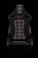 BRAUM RACING SEATS & MORE - BRAUM Racing Orue S Series Sport Seats - Red Plaid Fabric - Pair - Image 1