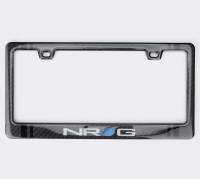 NRG Innovations - NRG Innovations Carbon License Plate Frame/ Fiber Poly Dip Finish Wet w/ NRG Logo - Image 1