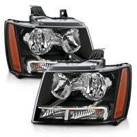 ANZO Headlights, Tail Lights and More  - ANZO 2007-2014 Chevrolet Tahoe/Suburban Crystal Headlights Black - Image 2