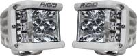 RIGID D-SS PRO Side Shooter, Flood Optic, Surface Mount, White Housing, Pair